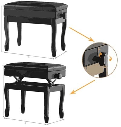 صندلی های قابل تنظیم پیانو