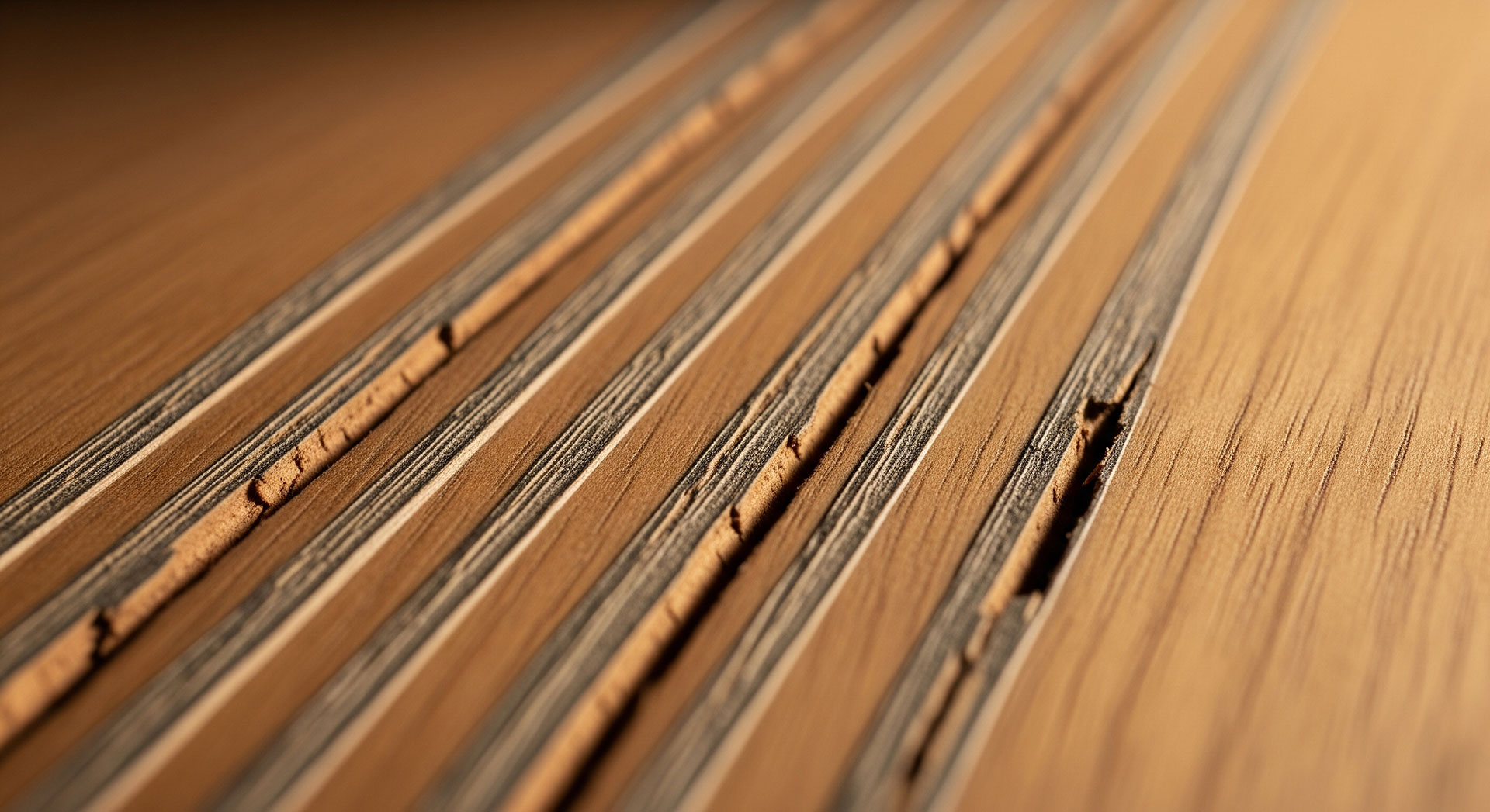 ترکهای متعدد و بلند، مخصوصاً اگر موازی باشند، میتوانند نشاندهنده مشکلات ساختاری در صفحه صدای پیانو باشد.