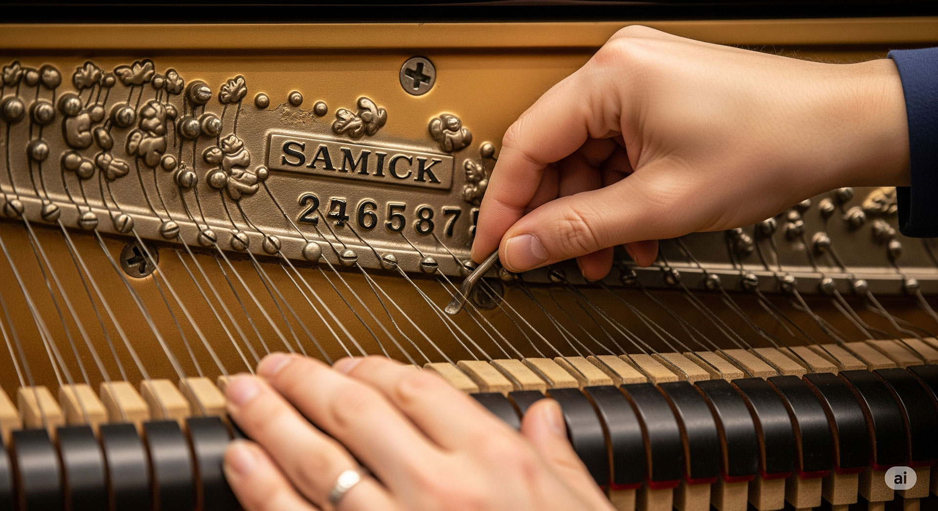 پیدا کردن شماره سریال در پیانوی Samick