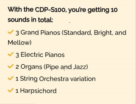 پیانو کاسیو مدل CDP-S100